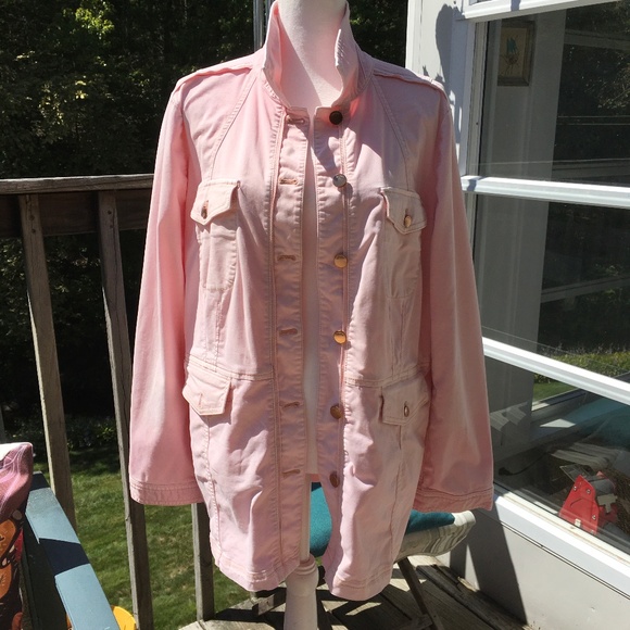 Chico’s cotton blend size 3 (XL) pink jacket. NWOT - Picture 1 of 5